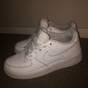 All White AF1's